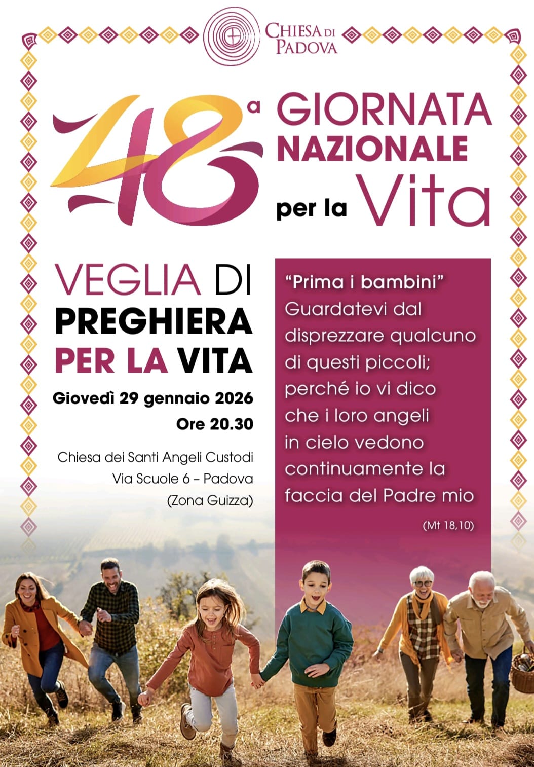Veglia di preghiera per la giornata per la Vita 2026